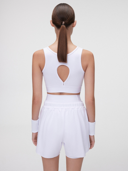 Топ Classic Cropped Total White
