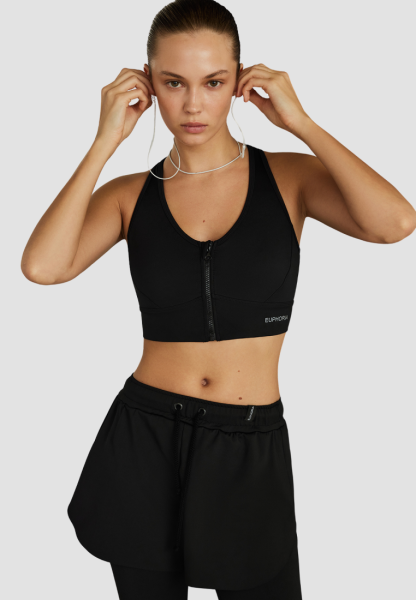 Топ бра SpeedFlow Zip Black