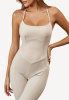 Комбинезон моделирующий в бежевом цвете