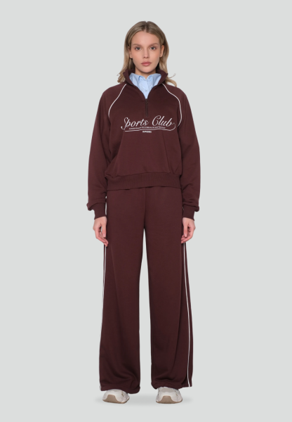 Брюки из футера «Sports club» Mocha Mousse